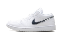 Womens Air Jordan 1 Low SE White Metallic Silver' IQ9381 100