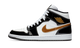 Air Jordan 1 Mid SE Black Gold Patent Leather 852542 007